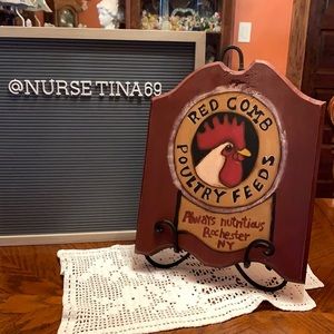 Rooster Plaque. Farmhouse decor